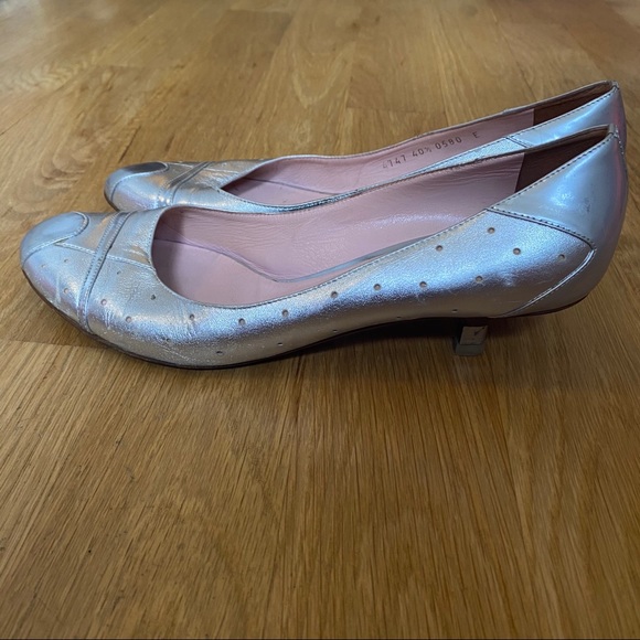 Giuseppe Zanotti Silver Kitten Heels 40.5 - Picture 7 of 10